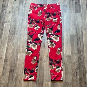 Chico’s The Premium Jegging 0 Regular Red Floral
